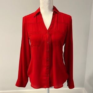 Red Express button down